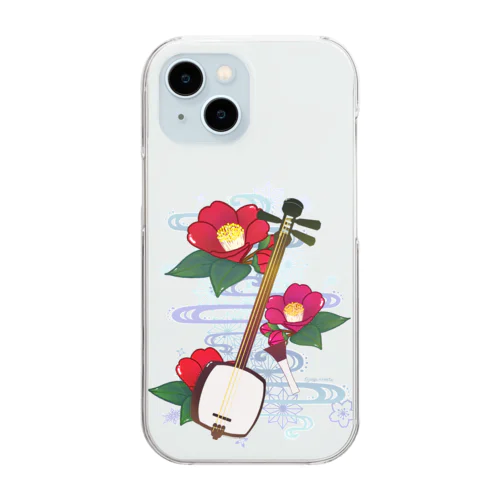 三味線 -雪月花- 【椿】 Clear Smartphone Case