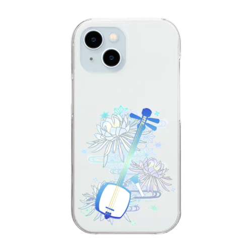 三味線 -雪月花-【月下美人】 Clear Smartphone Case