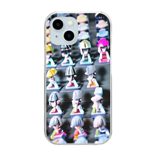 彩り豊かな小さなフィギュアたち Clear Smartphone Case