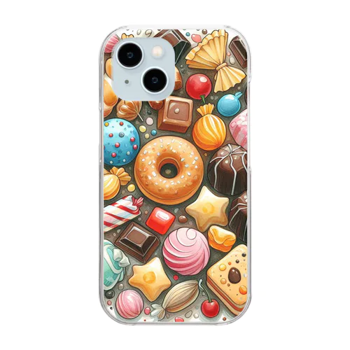 お菓子 Clear Smartphone Case