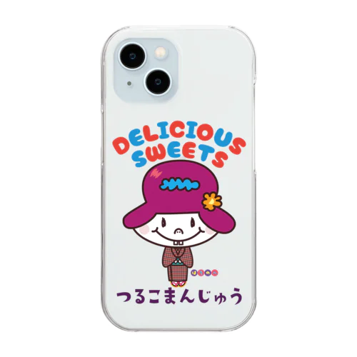 つるこまんじゅう Clear Smartphone Case