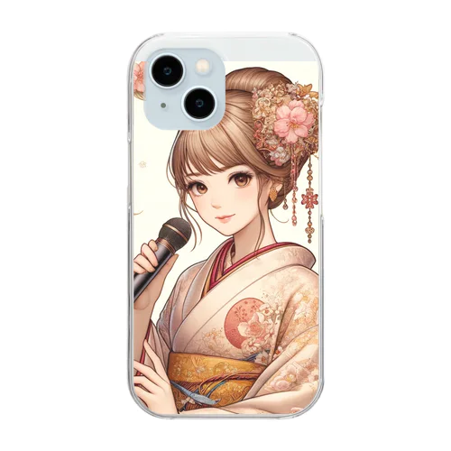 桜と新人歌手と　 Clear Smartphone Case