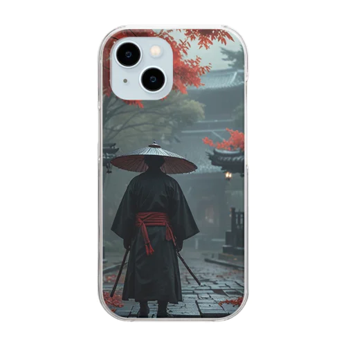 雨の中の侍 Clear Smartphone Case