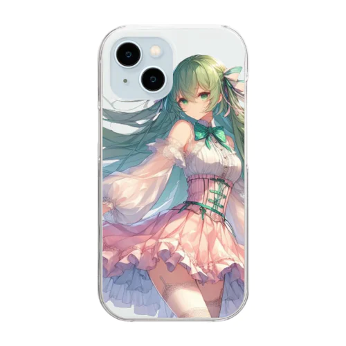 碧の髪 Clear Smartphone Case