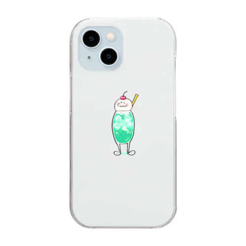 クリームソーダ Clear Smartphone Case