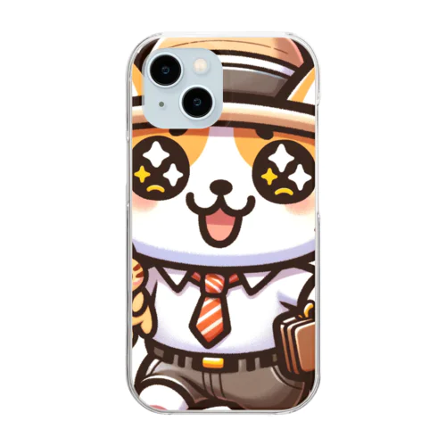 忙しそうな猫2 Clear Smartphone Case