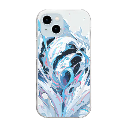 抽象画アート Clear Smartphone Case