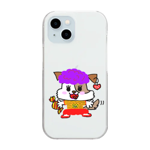 大阪のオバワンちゃん Clear Smartphone Case