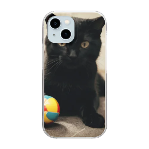 遊ぶ猫 Clear Smartphone Case
