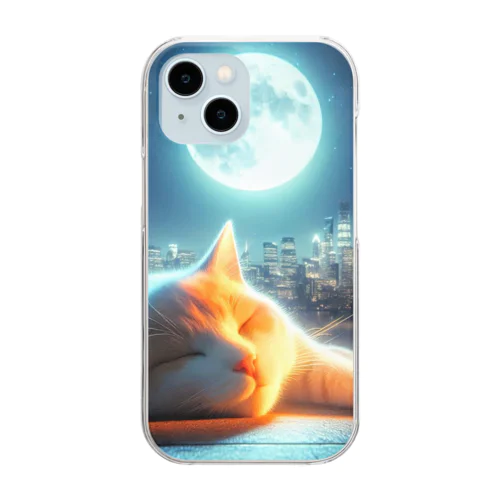 眠りネコ Clear Smartphone Case