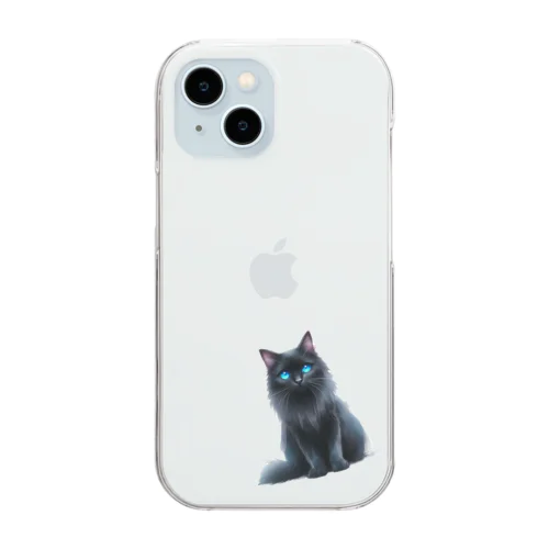 Blue eyes. Clear Smartphone Case