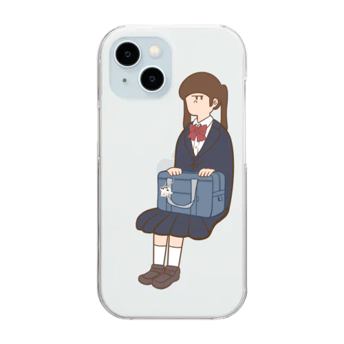 ジト目 女子校生 Clear Smartphone Case