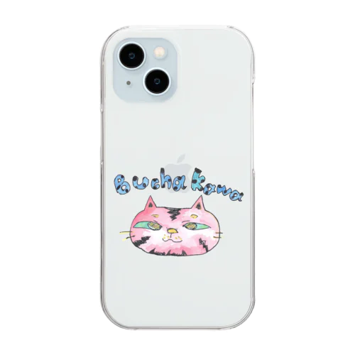 ぶちゃかわねこ（水彩） Clear Smartphone Case