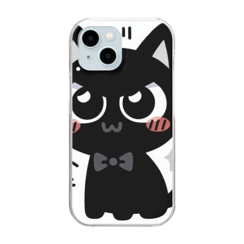 開運黒猫　NIGER  ニゲル Clear Smartphone Case