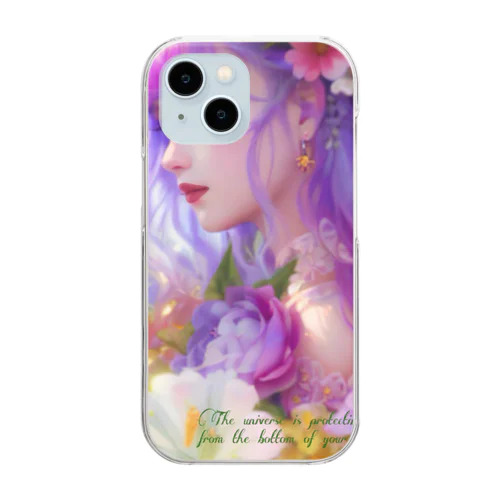 The universe is protecting you from the bottom of your heart. Clear Smartphone Case