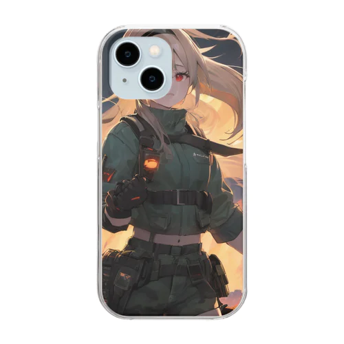 戦場の少女 Clear Smartphone Case