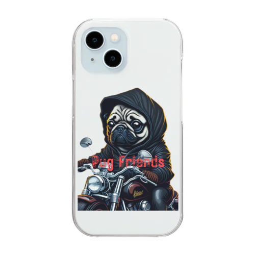 ハーレー　PUGdogs Clear Smartphone Case