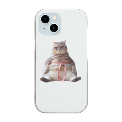 ダイエット中の猫 Clear Smartphone Case