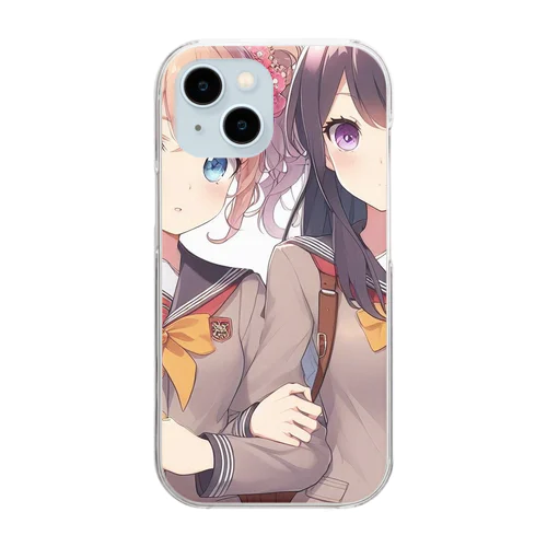 二人とjkたち Clear Smartphone Case