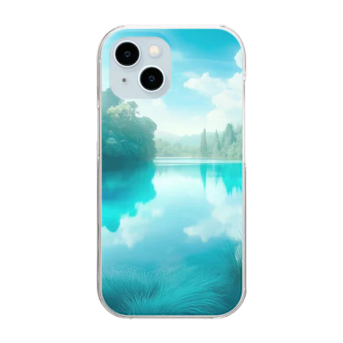  Almost Transparent Blue. Clear Smartphone Case