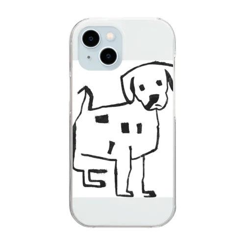 下手くそな犬 Clear Smartphone Case