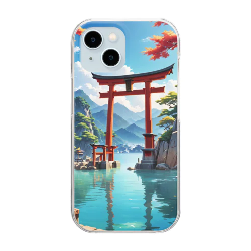 ItsItsukushima Shrine　厳島神社 Clear Smartphone Case