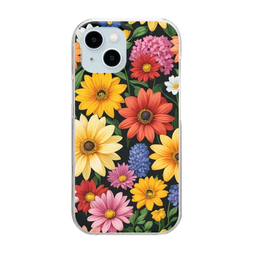 いちめんの花々 Clear Smartphone Case