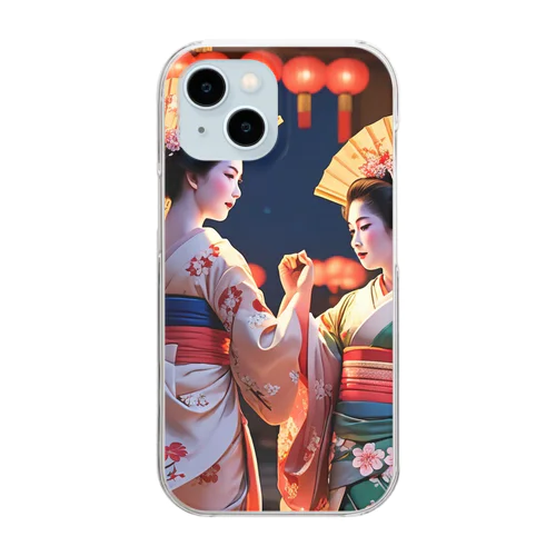 The Graceful Dance of Two Maiko Clear Smartphone Case