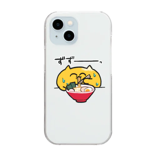 ふくよかラーメンうんたねこ Clear Smartphone Case