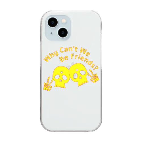 Why Can't We Be Friends?（黄色） Clear Smartphone Case