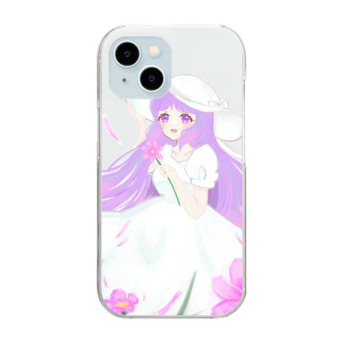 コスモスとめる Clear Smartphone Case