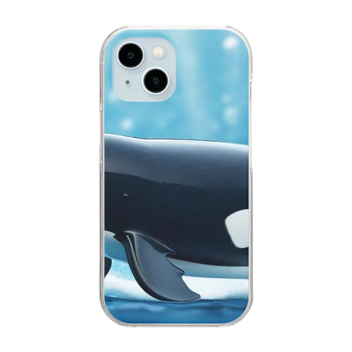 海界の王者シャチ(小物) Clear Smartphone Case