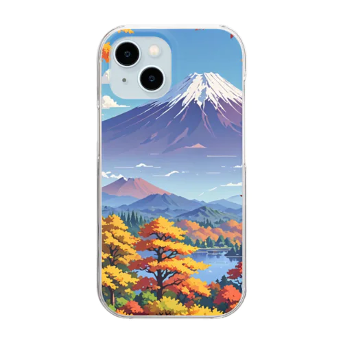 Mount Fuji　富士山(秋) Clear Smartphone Case