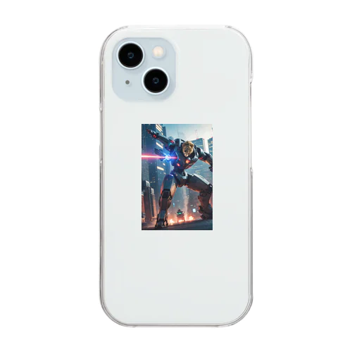 ライオンロボットV1 Clear Smartphone Case