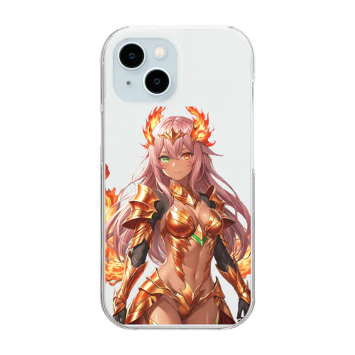 炎の鎧 Clear Smartphone Case