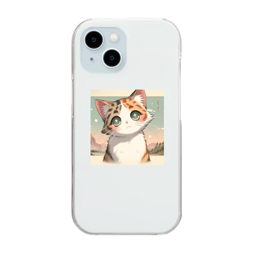 ねこすけさんおねがい Clear Smartphone Case