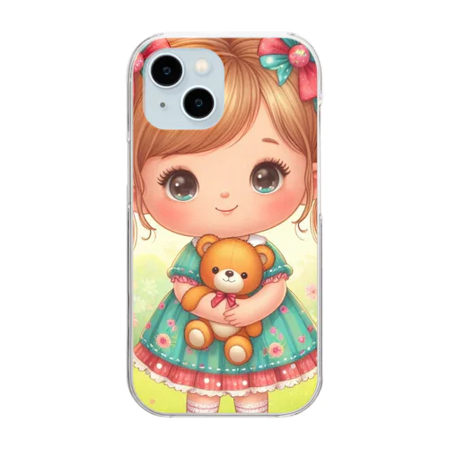 にこにこ女の子 Clear Smartphone Case