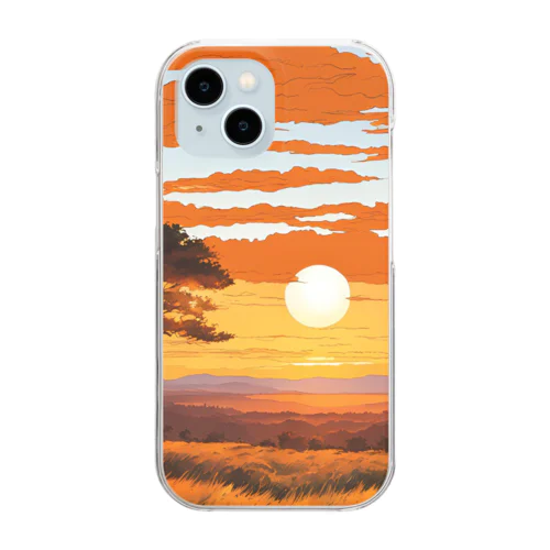 夕焼け空 Clear Smartphone Case