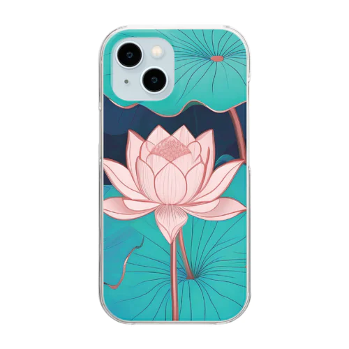 蓮の花 Clear Smartphone Case