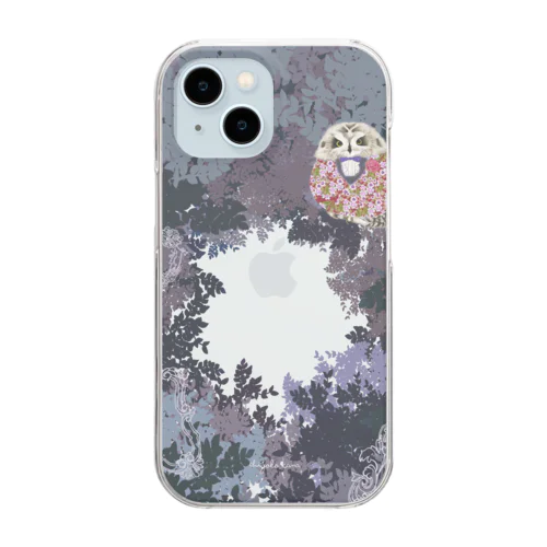 森の奥からフクロウが呼んでいる｜クリア Clear Smartphone Case