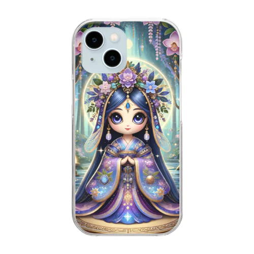 kokeshi dolls神のしもべ天乙 Clear Smartphone Case