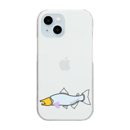 サーモン×イエローヘッド Clear Smartphone Case