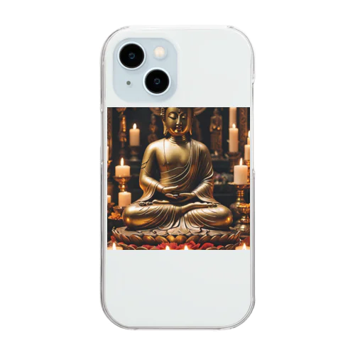 【注目のパワースポット】神聖な雰囲気ただよう「祝福の仏像」。 Clear Smartphone Case