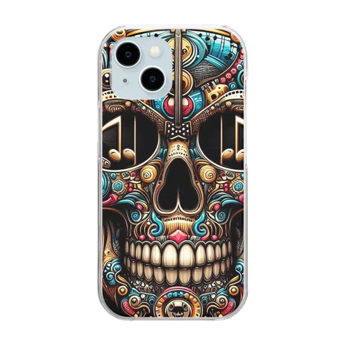 SKULL016 Clear Smartphone Case