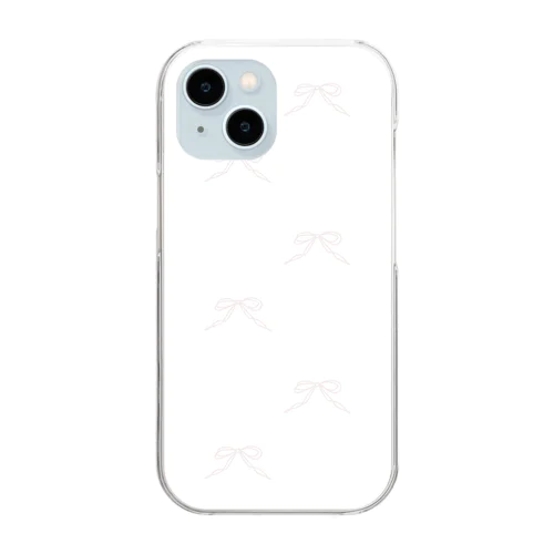 🩰 Balletcore Ribbon pattern . Clear Smartphone Case