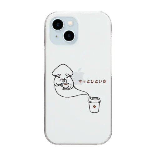 ホッとひといき Clear Smartphone Case