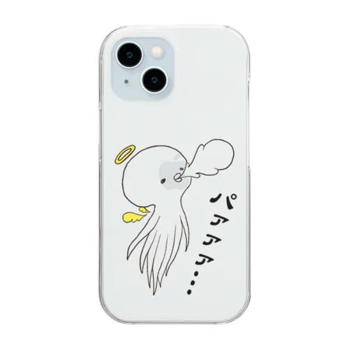 天に召されるタコ Clear Smartphone Case
