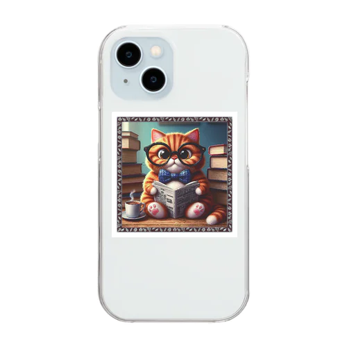 猫×休日 Clear Smartphone Case