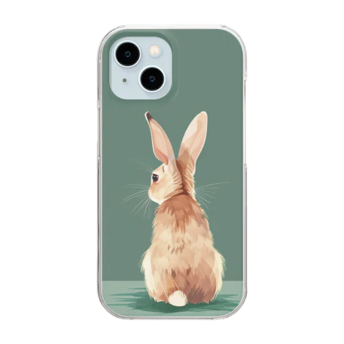 うさぎ、です。 Clear Smartphone Case