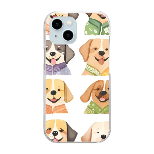 アロハシャツ犬 Clear Smartphone Case